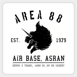 Area 88 Air Base - blk Sticker